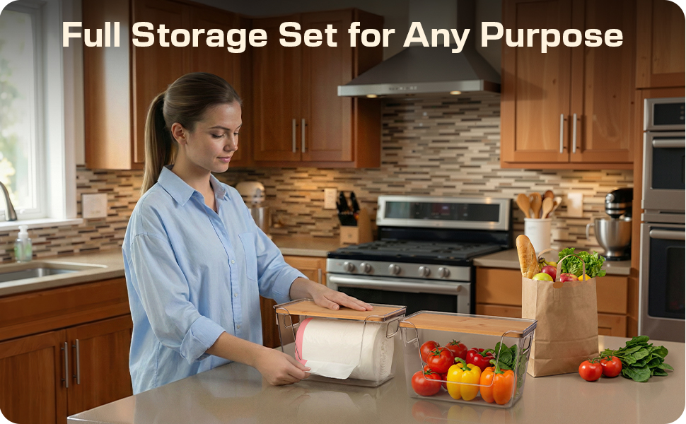 Kitchen trash bag dispenser and garbage bag organizer